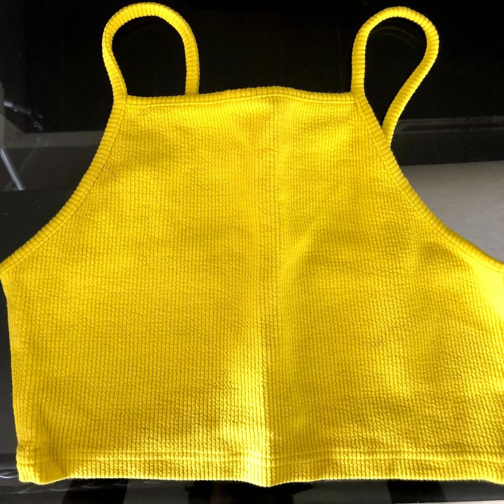 Yellow crop top